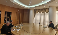 Глава МИД Туркменистана провёл встречу с завершающим миссию Послом Палестины