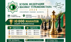 Кубок Шахматной федерации Туркменистана соберёт игроков со всей страны