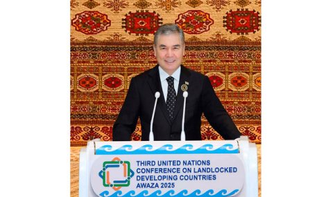 Выступление Гурбангулы Бердымухамедова на торжестве по случаю конференции ООН