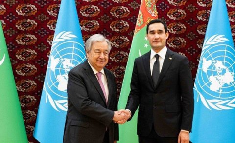 Президент Туркменистана провел встречу с Генсеком ООН